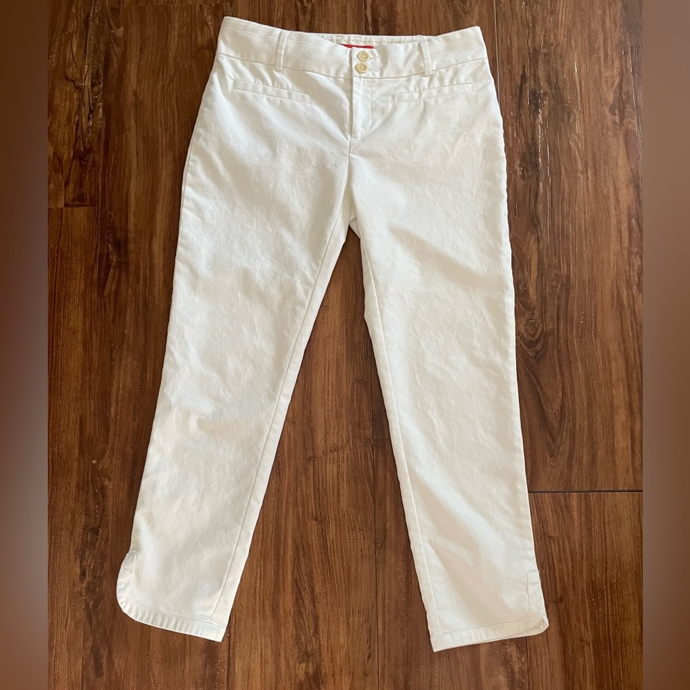 Anthropologie: White Cropped Pants
